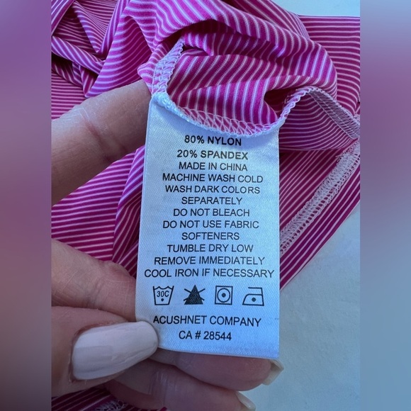 FootJoy | Women’s SZ XL | Long Sleeve 1/4 Zip Golf Shirt | Pink White | EUC - Picture 3 of 11